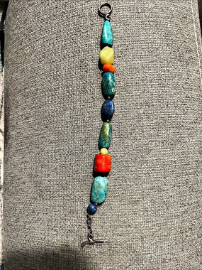 Barse Beaded Toggle Bracelet in Turquoise & Blue